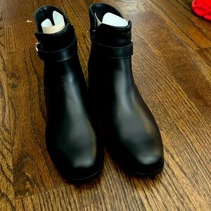 Black low booties, new never worn.